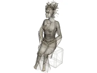 Women Chinese 3D Model preview