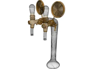 Bar Beer Tap 3D Model preview