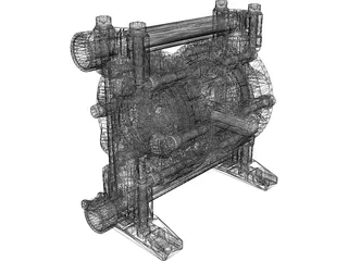 Polypropylene Diaphragm Pump 3D Model preview