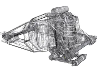 Honda CBR600RR Swingarm 3D Model preview