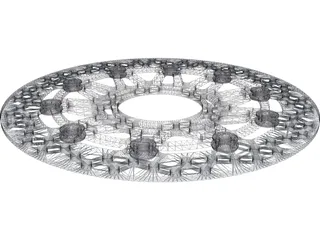 Honda CBR929/954RR Brake Disk 3D Model preview