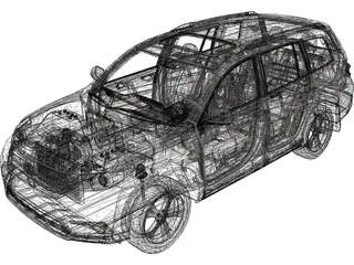 Toyota Highlander (2012) 3D Model preview