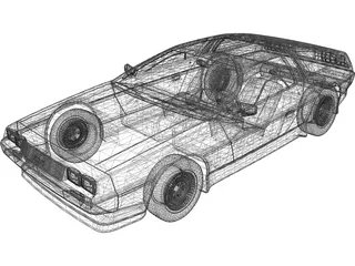 DMC DeLorean (1980) 3D Model preview
