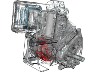 Briggs Baja Engine 3D Model preview