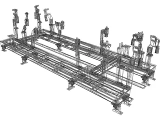 Vehicle Body Fixture 3D Model preview