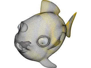 Fish Cartoon 3D Model preview