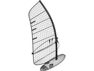 Surfboard 3D Model preview