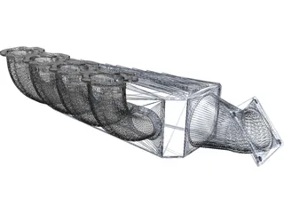 Honda CBR600CC Intake Manifold 3D Model preview