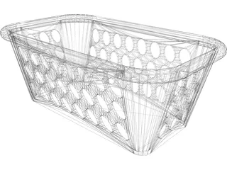 Platic Basket 3D Model preview