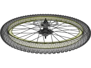 MTB Wheel 3D Model preview