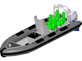 RHIB 3D Model preview