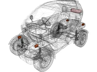 Renault Twizy (2011) 3D Model preview