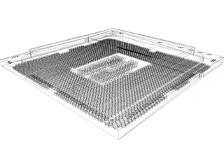 Microprocessor Intel 3D Model preview