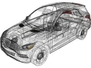 Mercedes-Benz M-Class (2012) 3D Model preview