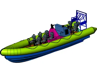 RIB Military 3D Model preview
