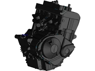 Honda CBR600RR Engine 3D Model preview