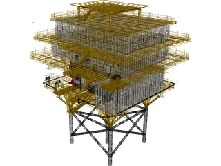 Oil Platform 3D Model preview