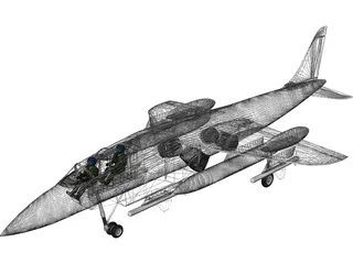 Hawker Siddeley P.1154 Royal Navy 3D Model preview