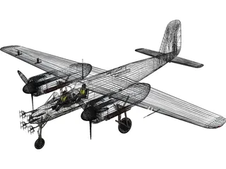 Focke-Wulf TA154 Night Fighter 3D Model preview