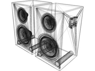 EAX-3000 Speakers 3D Model preview