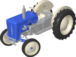 Ford Tractor 3D Model preview