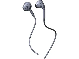 Apple iPhone 5 Earbuds 3D Model preview
