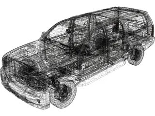 Chevrolet Suburban LTZ (2008) 3D Model preview