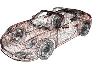 Porsche 911 Targa 4 (2015) 3D Model preview