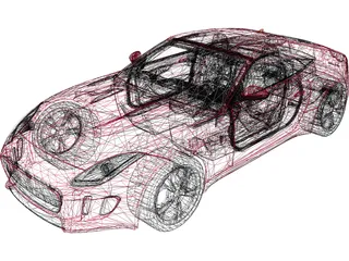 Jaguar F-Type R (2015) 3D Model preview
