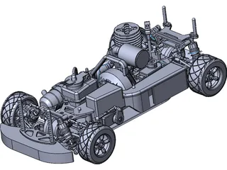 Camaro Nitro RS4 RC Car 3D Model preview