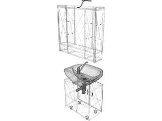 Sink with Mirror 3D Model preview