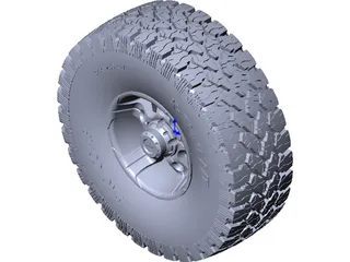 ProComp Xtreme A/T & wheel 3D Model preview