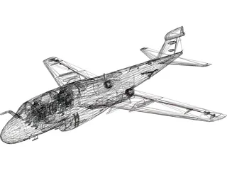 Grumman EA-6B Prowler 3D Model preview