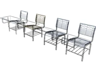 School Chairs 3D Model preview