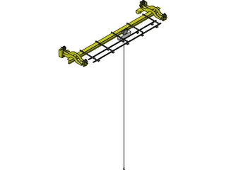 Overhead Gantry Crane 3D Model preview