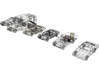 Cars Collection 3D Model preview