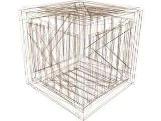 Wood Box 3D Model preview