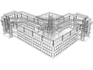 Building Office 3D Model preview