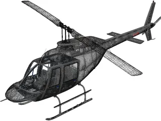 Bell 206 3D Model preview