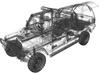 Jeep Agrale C.I.T (Cash in Transit) 3D Model preview