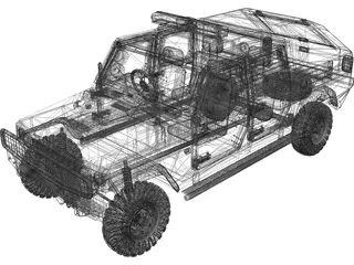 Jeep Agrale BP Canopy 3D Model preview