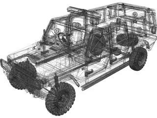 Jeep Agrale Double Cab 3D Model preview