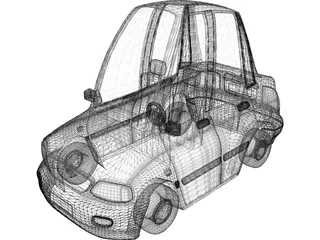 Cartoon Car 3D Model preview