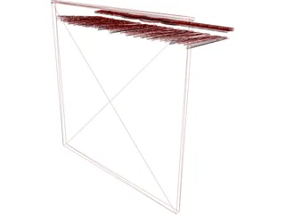 Theater Curtains 3D Model preview