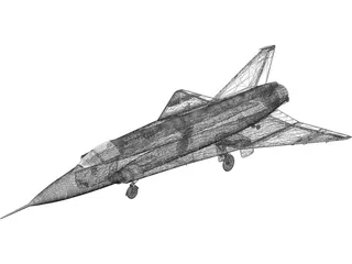 Saab 35 Draken 3D Model preview