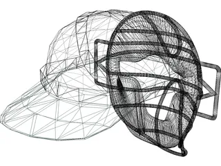 Baseball Catcher Mask 3D Model preview