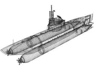 Submarine 3D Model preview