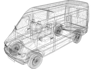 Mercedes-Benz Sprinter 3D Model preview