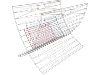 Magazine Holder 3D Model preview