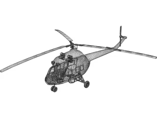 Mil Mi-2 Hoplite 3D Model preview